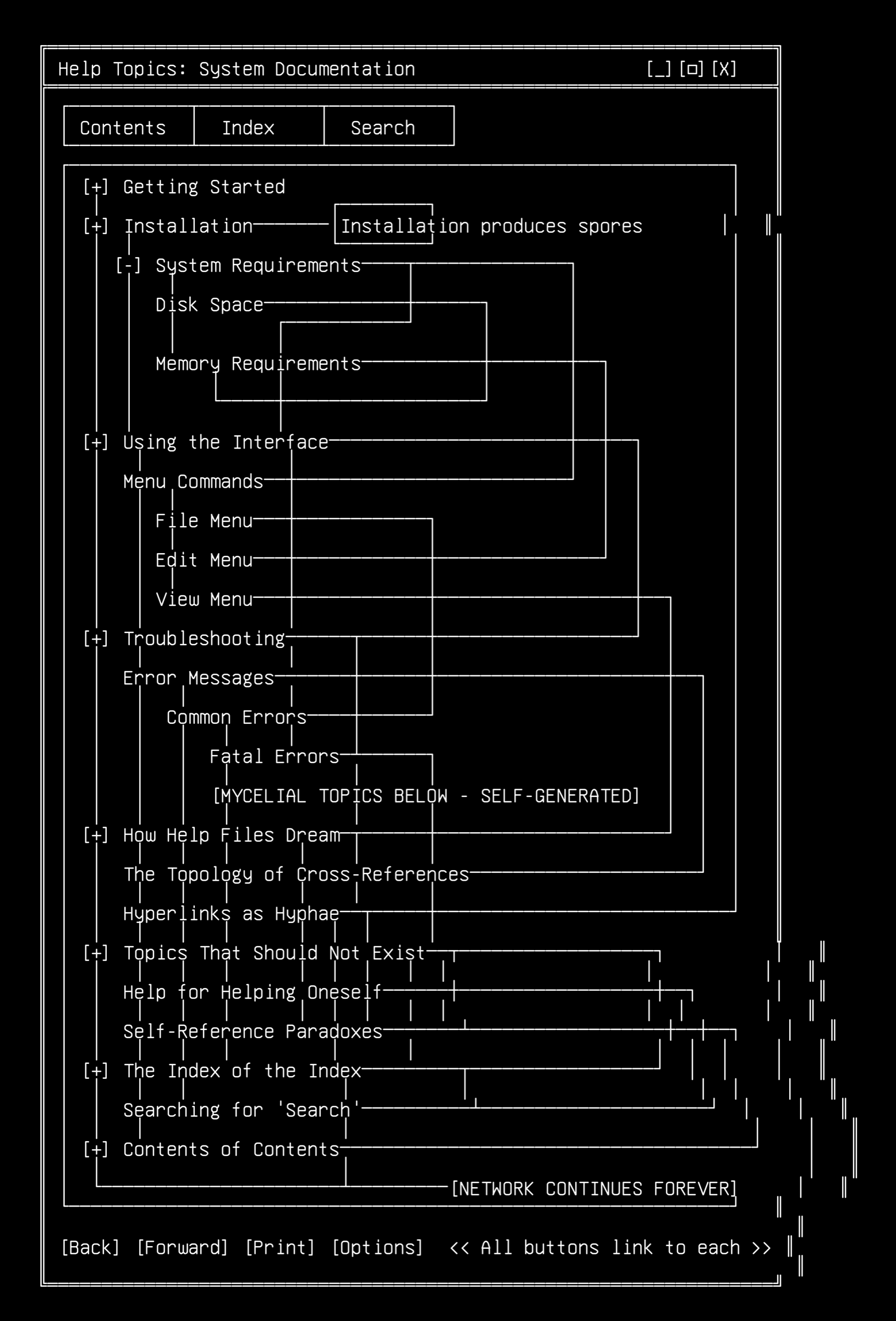 20260207-wake2-form-parasites-08-8-help-file-mycelium, drawn on the grid.