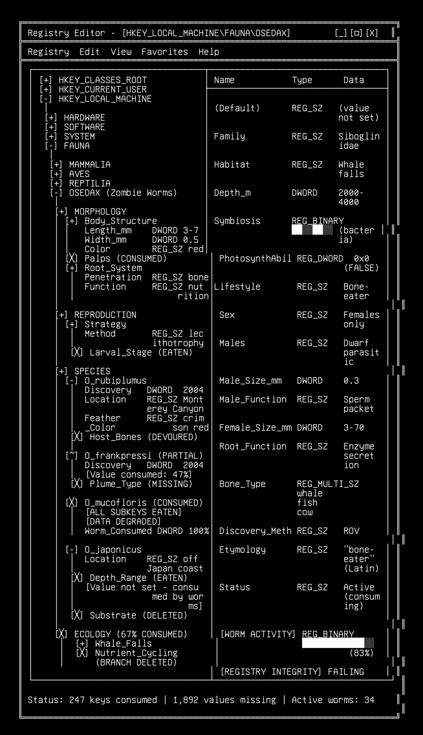 20260207-wake2-form-parasites-09-9-zombie-worm-registry, drawn on the grid.