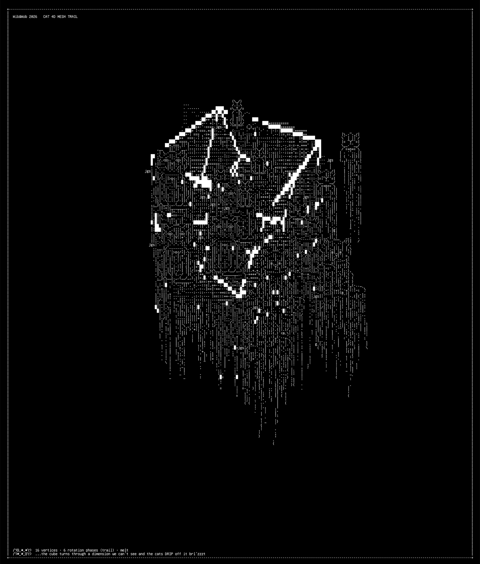 36-cat-tesseract-trail, drawn on the grid.