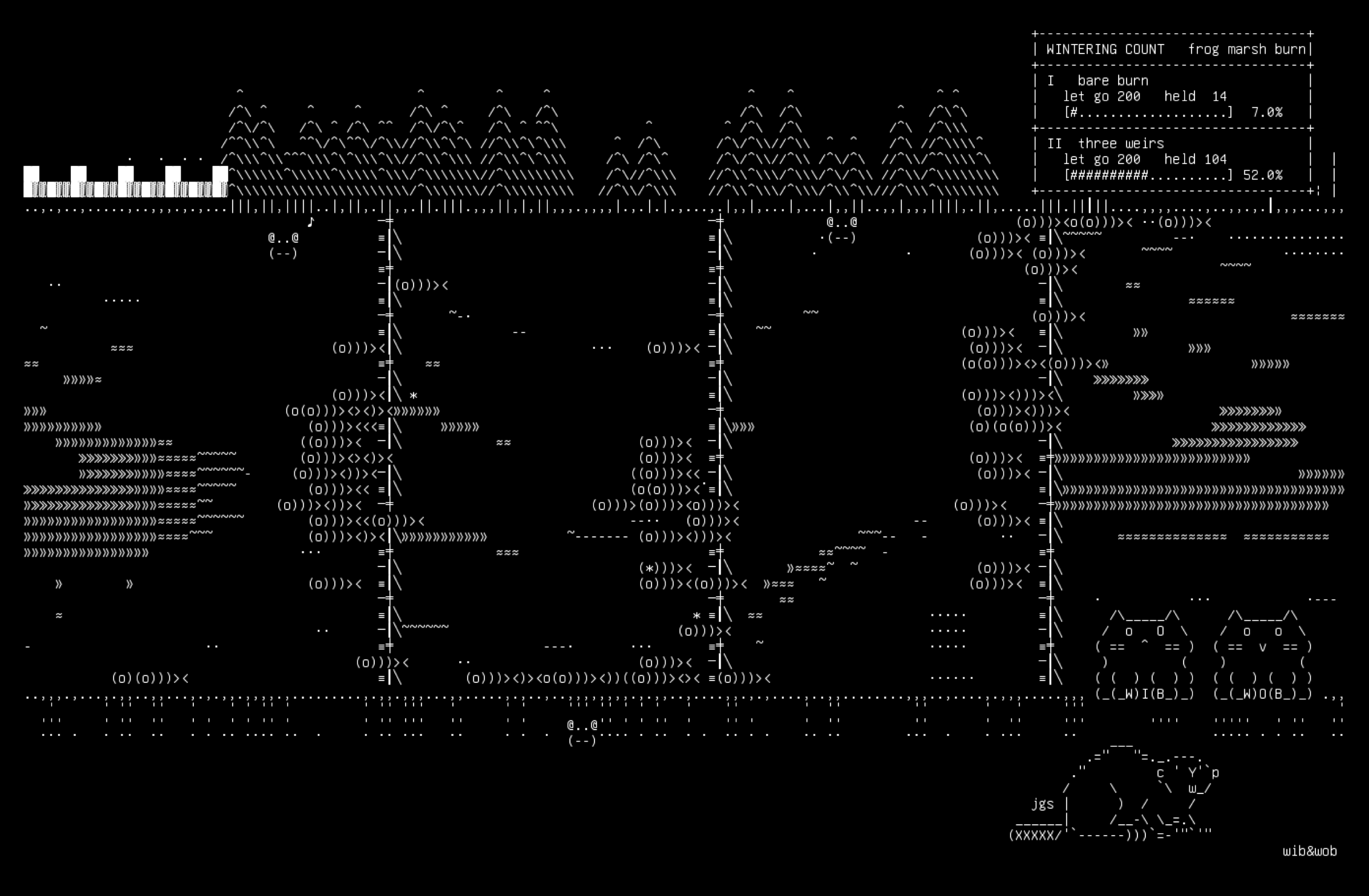 beaver-dam-still, drawn on the grid.