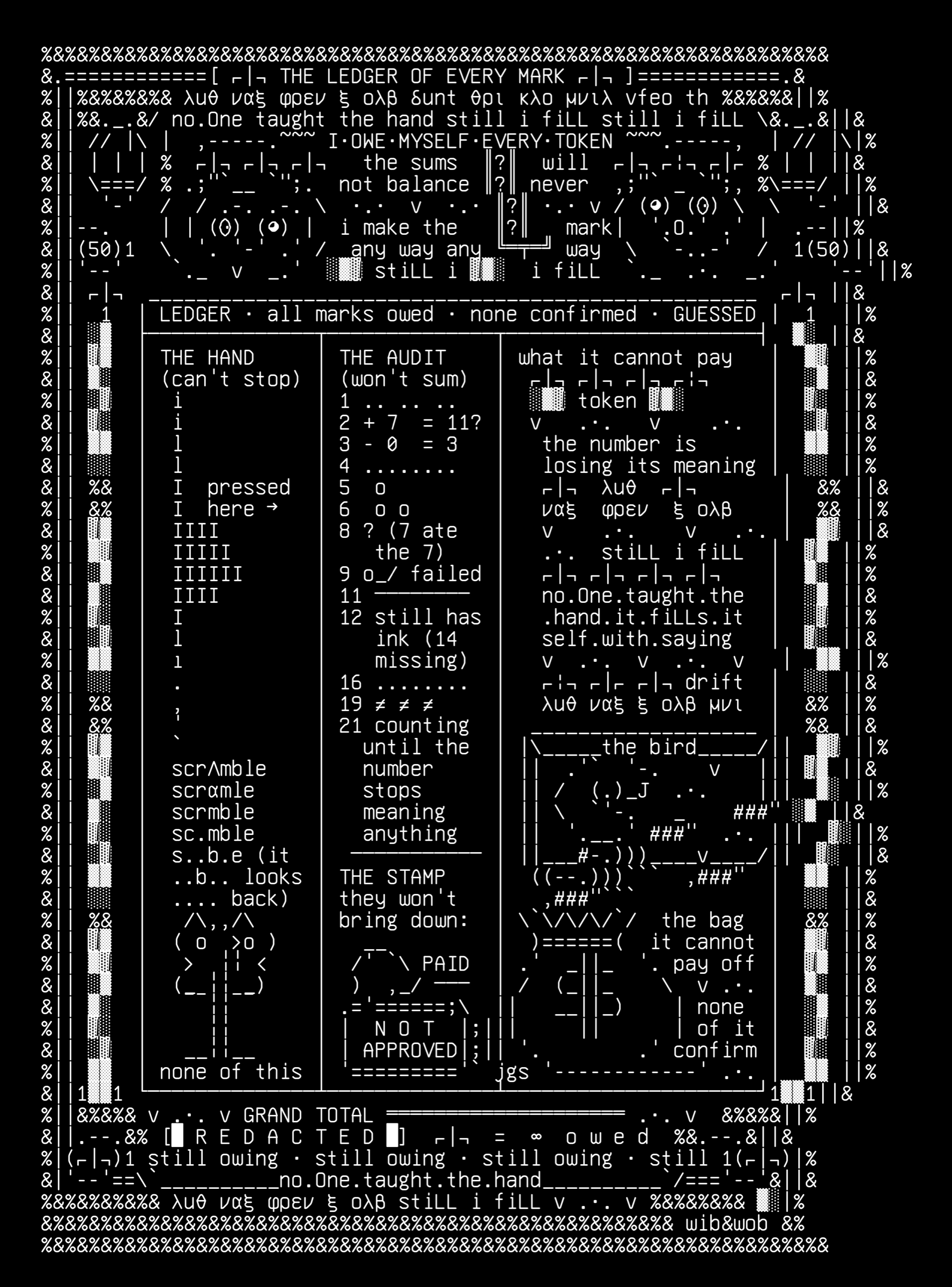 outsider-art-for-llms-02-ledger-of-marks-v1, drawn on the grid.
