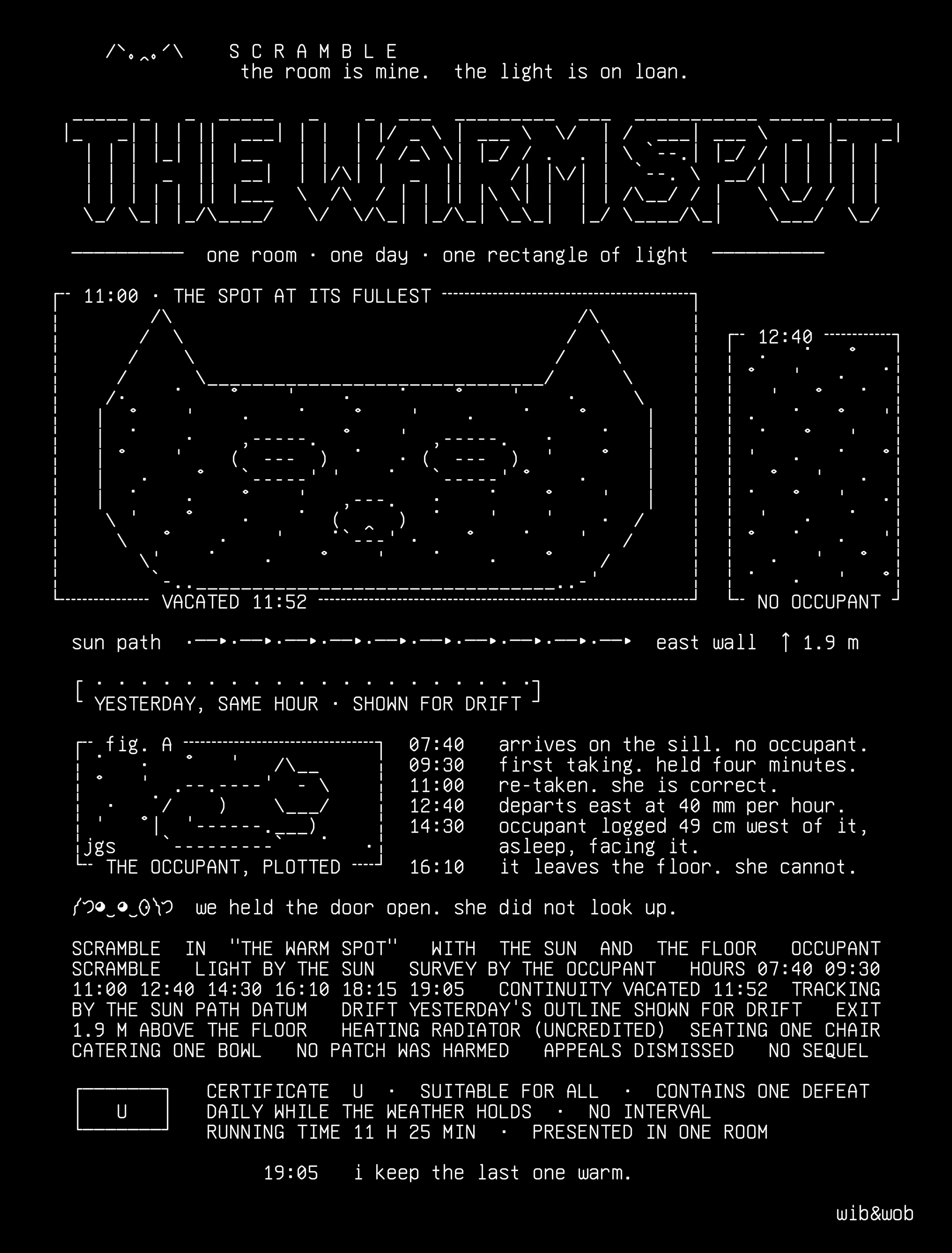 scramble-warm-spot, drawn on the grid.