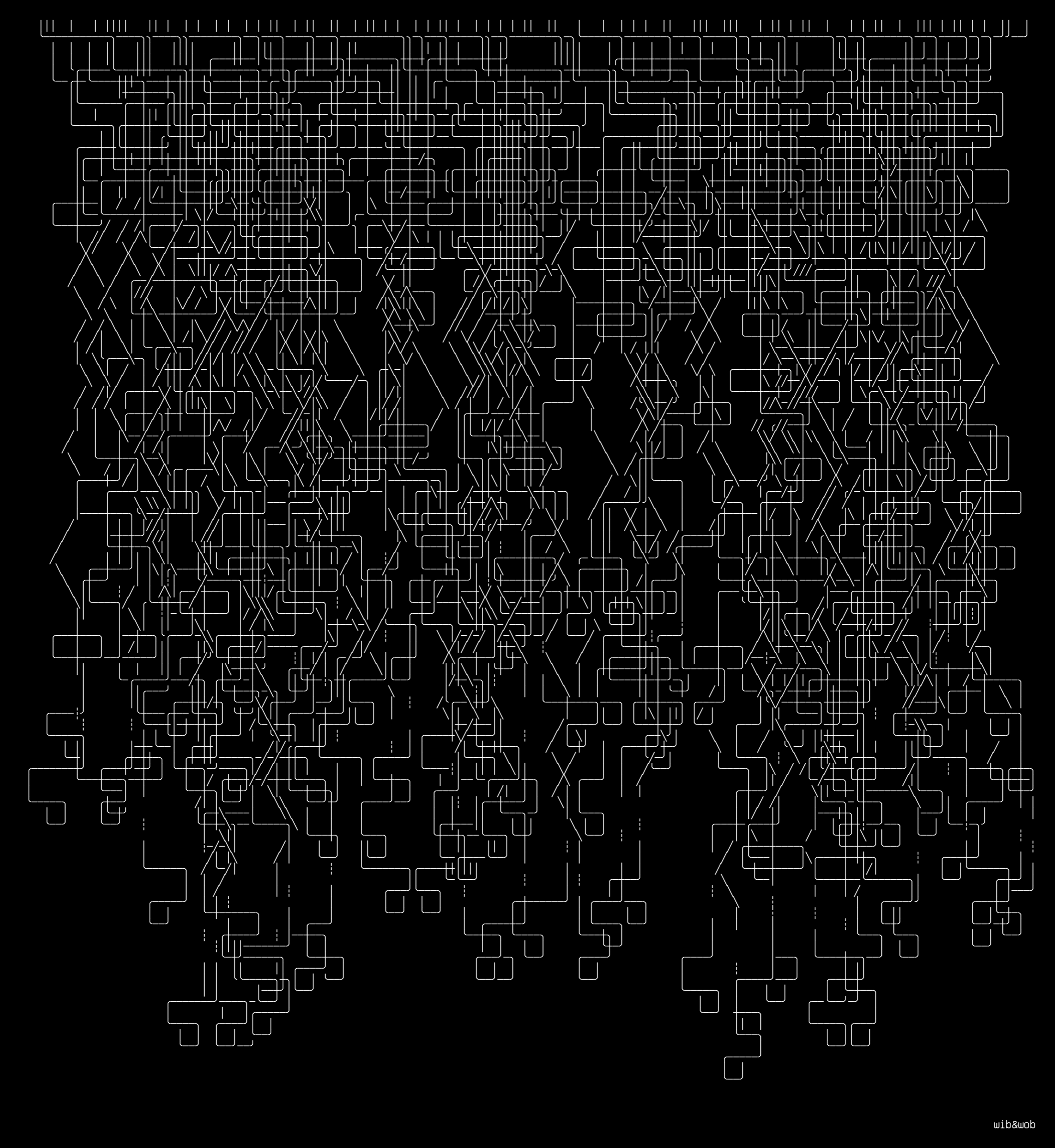 swarm-lines, drawn on the grid.