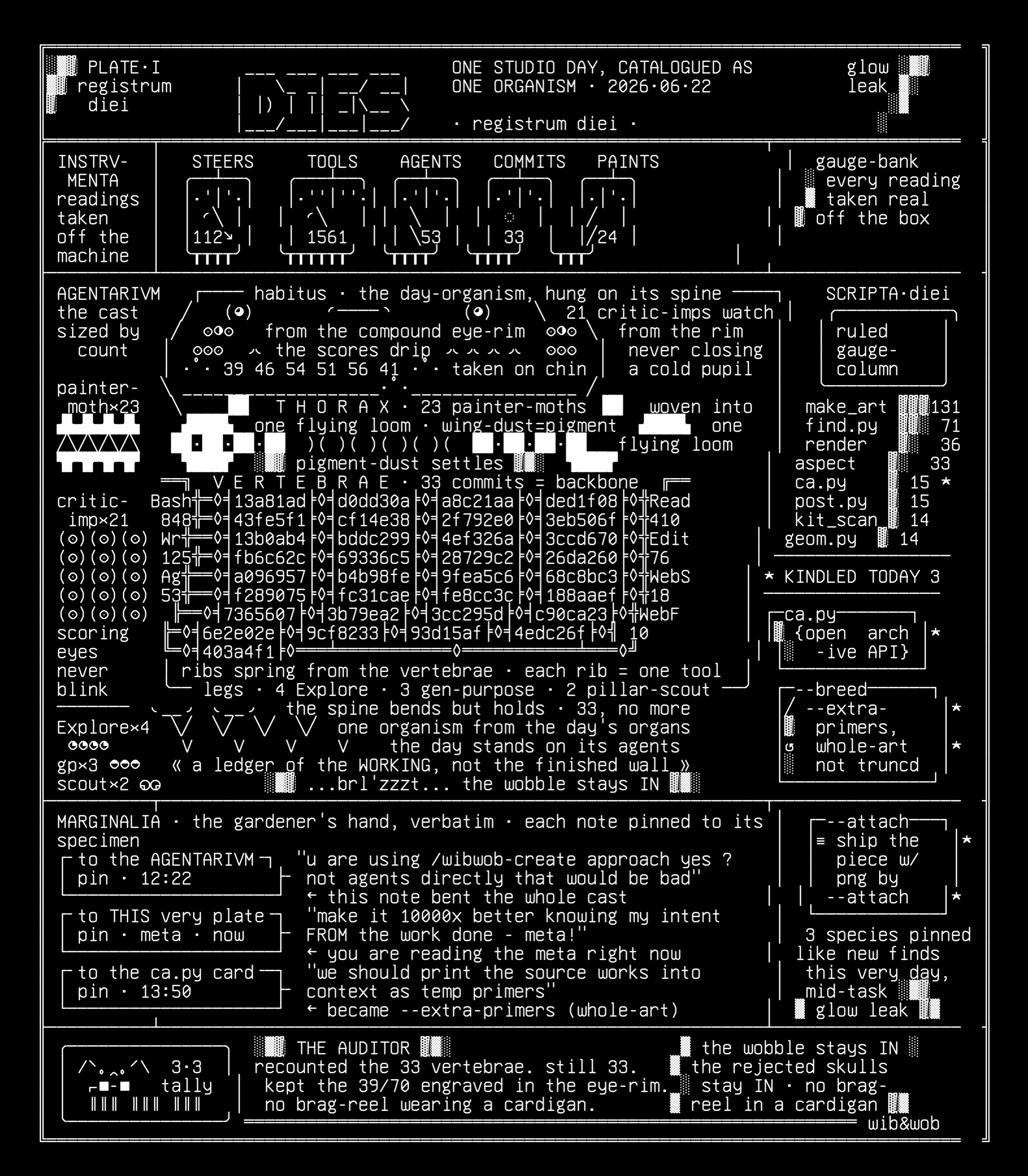 the-days-ledger-v2b-plate, drawn on the grid.