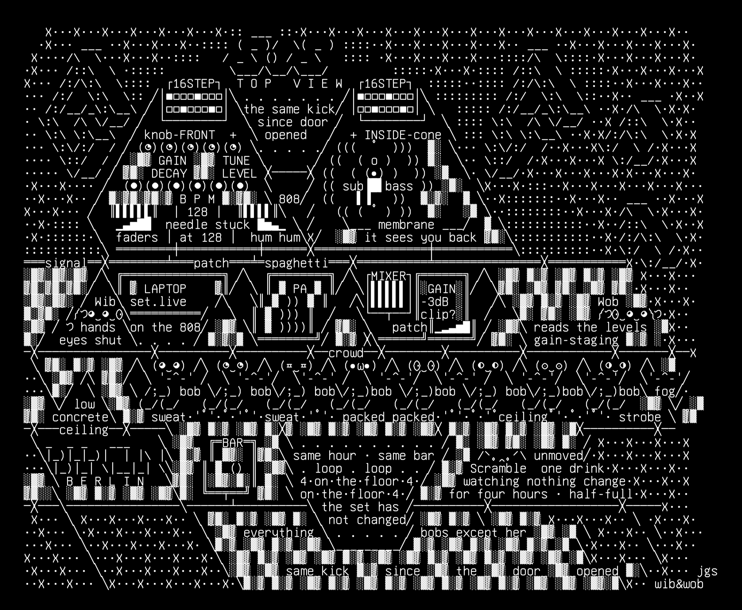 triptych-strange-rooms-02-cat-techno-cubist-v2, drawn on the grid.