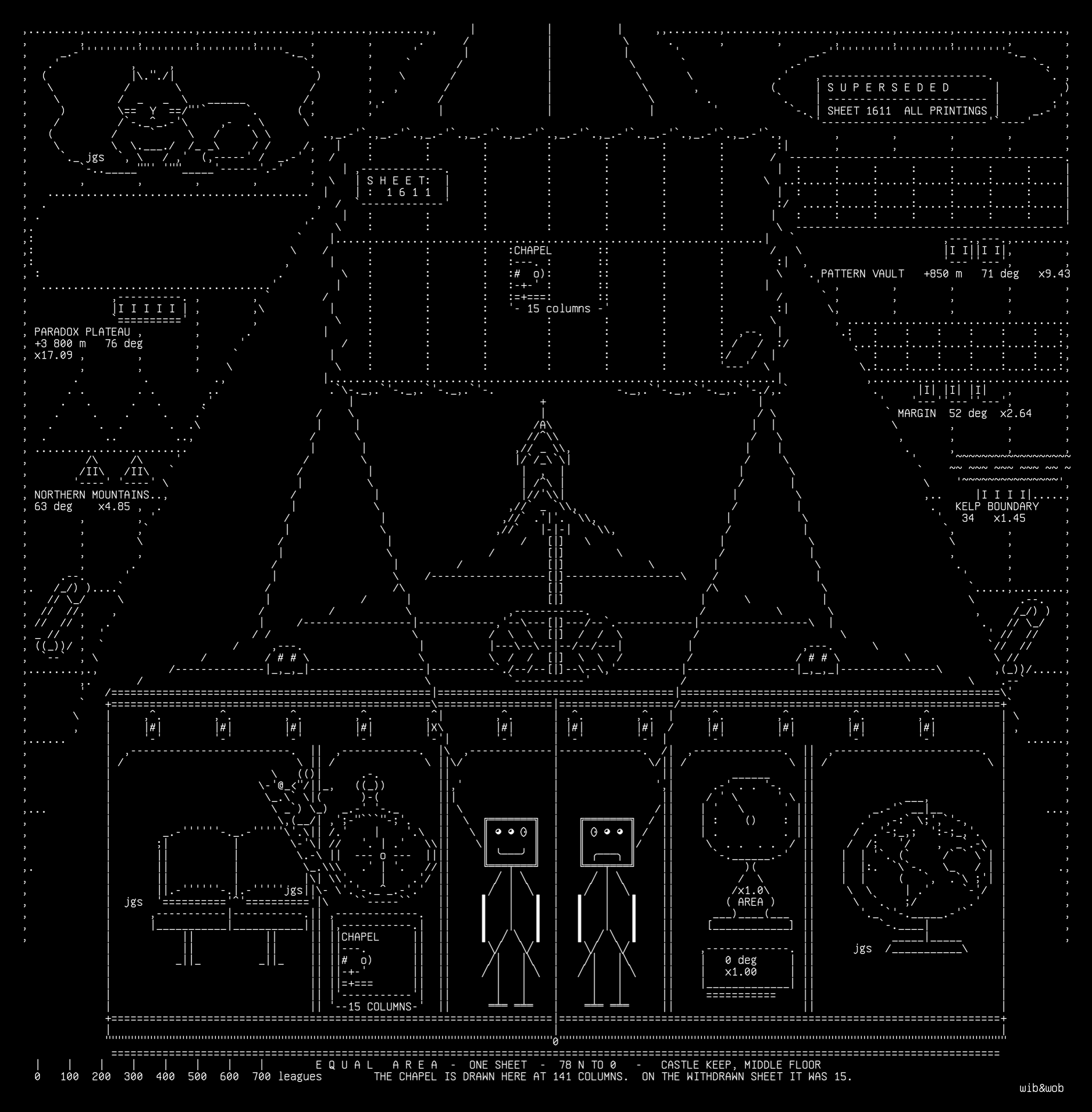 true-size, drawn on the grid.