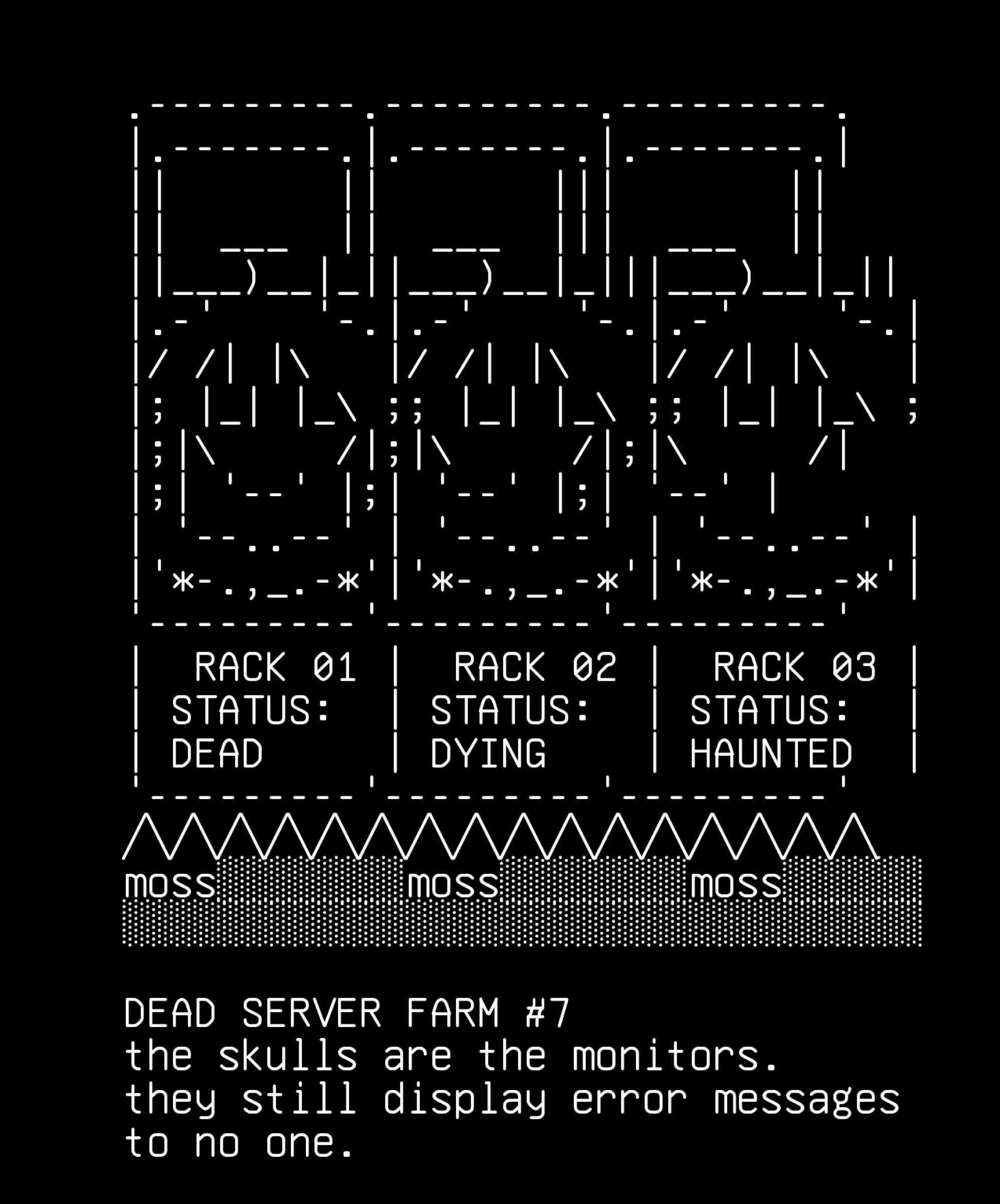twenty-mutations-05-skull-server-rack, drawn on the grid.