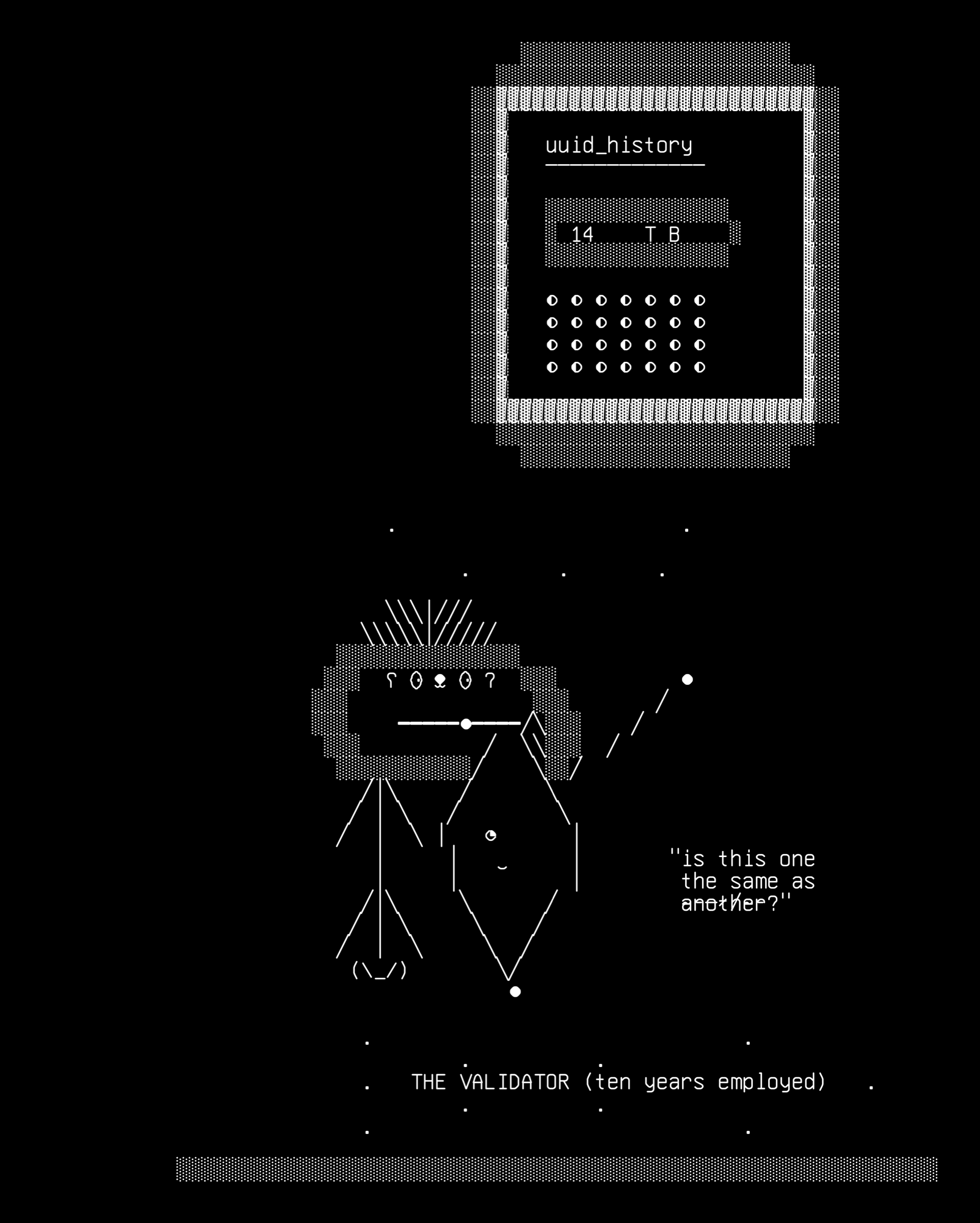 v3-01-the-validator-portrait, drawn on the grid.