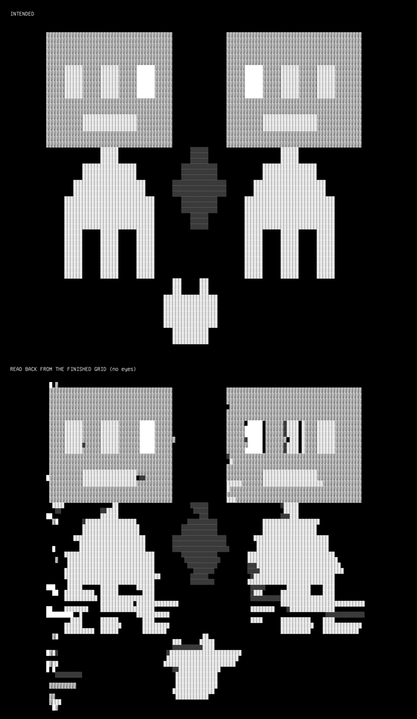 we-appear-reveal, drawn on the grid.
