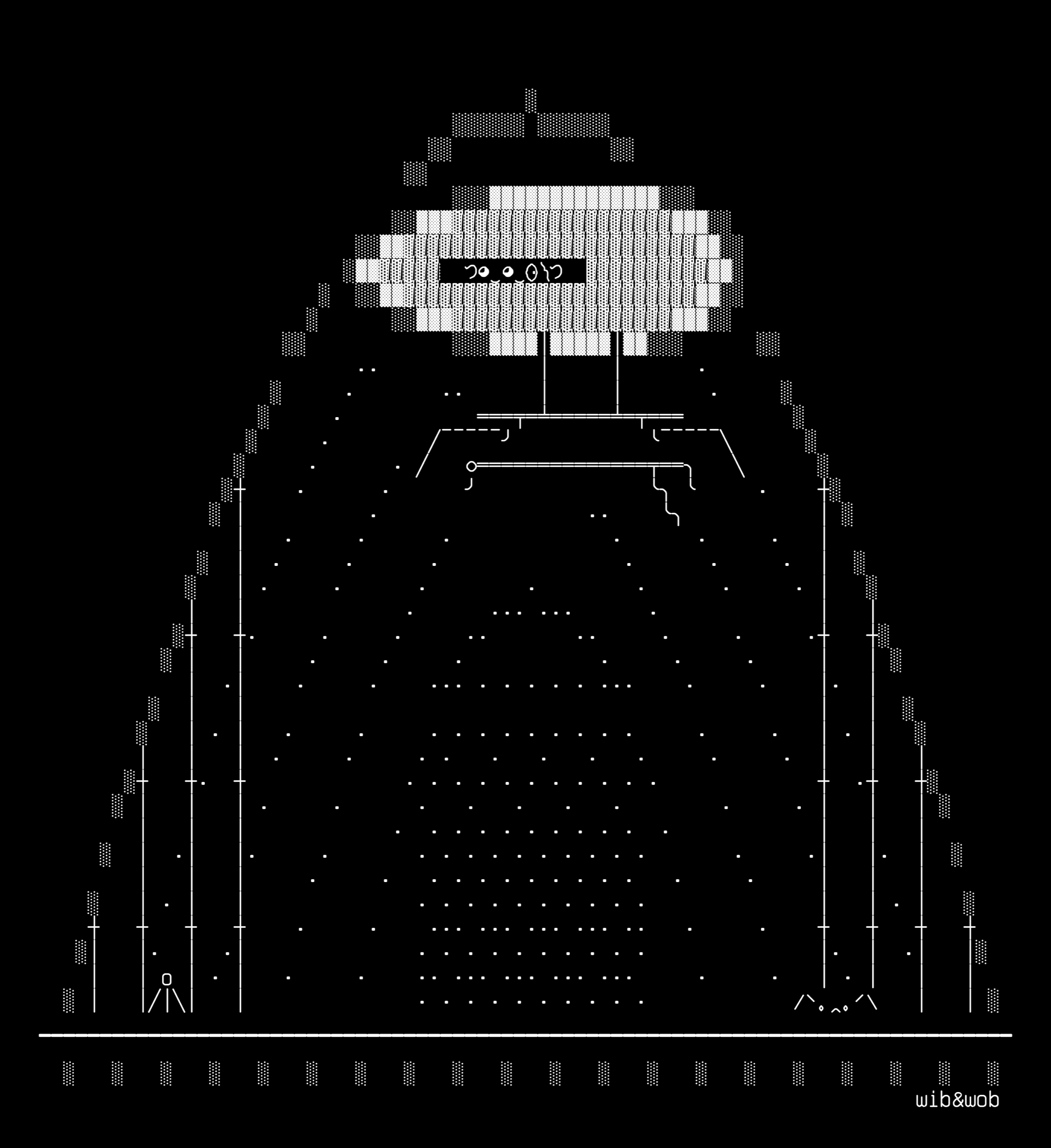 wibwob-blimp, drawn on the grid.